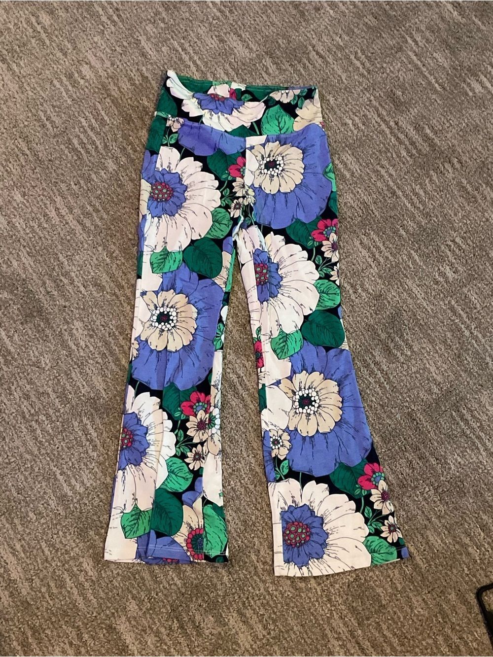 Kids Floral Flare Pants